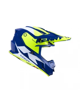 Casca cross-enduro KENNY RACING TRACK NAVY - Albastru,alb,Galben fluor