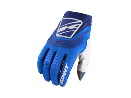 Manusi KENNY RACING Cross/Enduro Titanium - Albastru/Alb