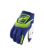 Manusi KENNY RACING Cross/Enduro Titanium - Albastru/Galben fluor