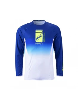 Tricou Kenny Racing Cross/Enduro Model Titanium Premium - Albastru,Alb,Galben fluo