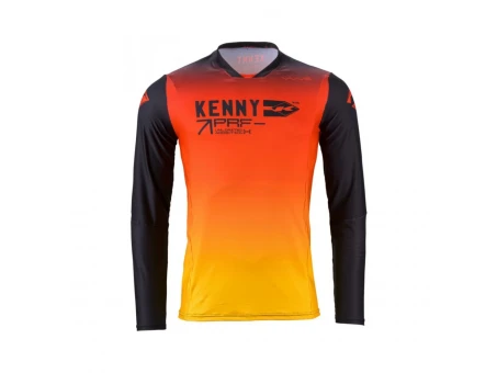 Tricou Cross/Enduro KENNY RACING Performance Wave - Rosu,Negru,Galben
