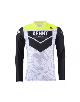 Tricou Cross/Enduro KENNY RACING Performance Stone - Gri,Negru,Galben