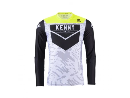 Tricou Cross/Enduro KENNY RACING Performance Stone - Gri,Negru,Galben