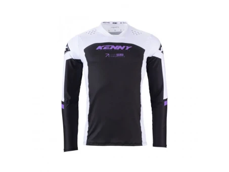 Tricou Cross/Enduro KENNY RACING Performance Solid - Alb,Negru,Mov