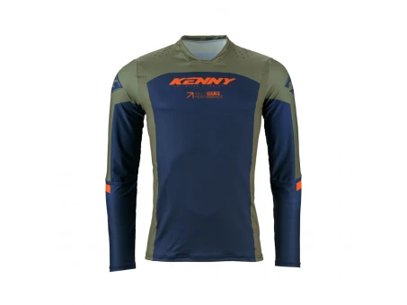 Tricou Cross/Enduro KENNY RACING Performance - Albastru/Verde