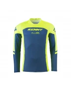 Tricou Cross/Enduro KENNY RACING Performance - Albastru/Galben fluor
