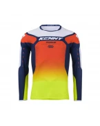 Tricou Kenny Racing Cross/Enduro Model Force Spring/Summer - Albastru/Alb/Portocaliu/Galben