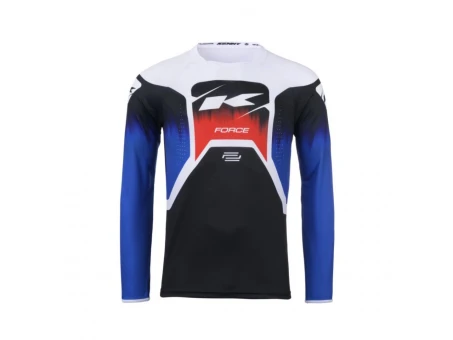 Tricou Kenny Racing Cross/Enduro Model Force Spring/Summer - Negru/Albastru/Alb
