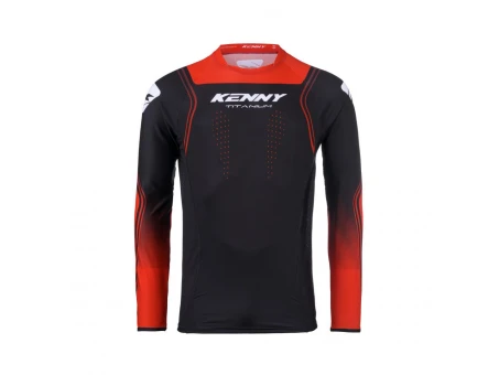 Tricou Cross/Enduro KENNY RACING Titanium - Negru/Rosu