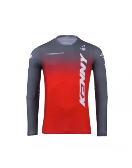 Tricou Cross/Enduro KENNY RACING Performance - Rosu/Gri/Alb