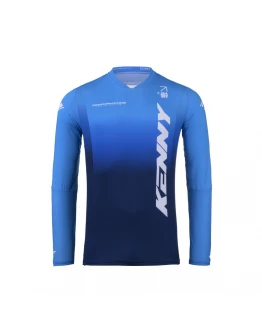 Tricou Cross/Enduro KENNY RACING Performance - Albastru/Alb