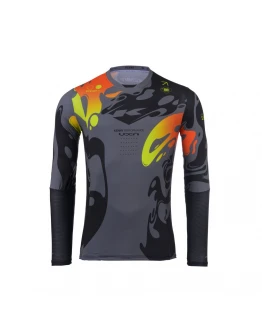 Tricou Cross/Enduro KENNY RACING Performance - Gri/Negru/Galben/Rosu