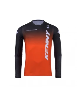 Tricou Cross/Enduro KENNY RACING Performance - Portocaliu/Negru/Alb