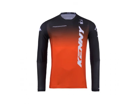 Tricou Cross/Enduro KENNY RACING Performance - Portocaliu/Negru/Alb