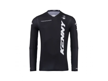 Tricou Cross/Enduro KENNY RACING Performance - Negru/Alb