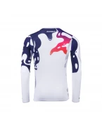 Tricou Cross/Enduro KENNY RACING Performance -Alb/Gri/Rosu/Albastru