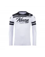 Tricou Cross/Enduro KENNY RACING Track Dirt  White - Alb/Negru