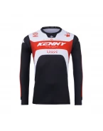 Tricou Cross/Enduro KENNY RACING Track FOCUS - Negru/Alb/Rosu