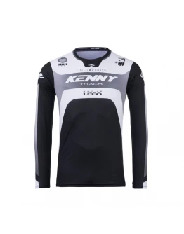 Tricou Cross/Enduro KENNY RACING Track FOCUS - Negru/Alb/Gri