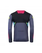 Tricou Cross/Enduro KENNY RACING Track FOCUS - Negru/Gri/Galben/Roz