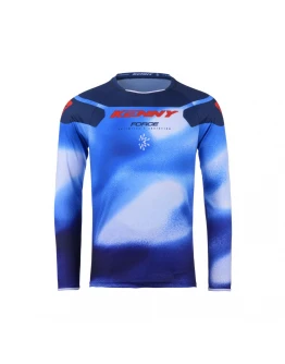 Tricou Cross/Enduro KENNY RACING Force Fog - Albastru/Rosu