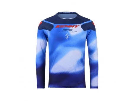 Tricou Cross/Enduro KENNY RACING Force Fog - Albastru/Rosu