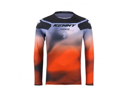 Tricou Cross/Enduro KENNY RACING Force Fog - Portocaliu/Negru/Gri
