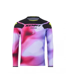 Tricou Cross/Enduro KENNY RACING Force Fog - Roz/Alb/Negru