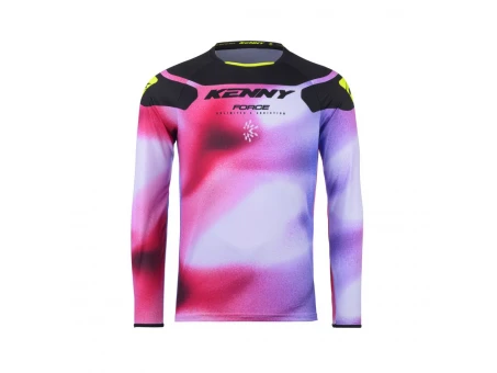 Tricou Cross/Enduro KENNY RACING Force Fog - Roz/Alb/Negru