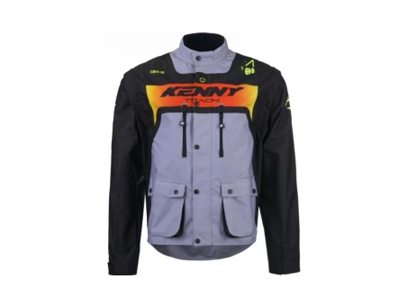 Geaca KENNY RACING Adventure/Enduro Track - Negru/Gri/Galben fluo
