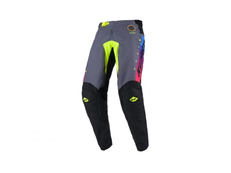 Pantaloni Cross/Enduro Kenny Racing TRACK FOCUS - Gri/Negru/Galben/Roz