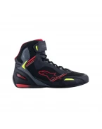 Ghete moto sport-touring Alpinestars Faster-3 Rideknit - Negru/Rosu/Galben fluo | 2510319/136