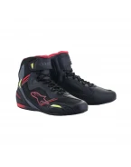 Ghete moto sport-touring Alpinestars Faster-3 Rideknit - Negru/Rosu/Galben fluo | 2510319/136