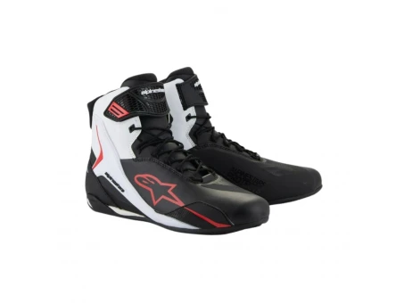 Ghete moto sport/touring ALPINESTARS FASTER-4 - Negru/Rosu/Alb | 2510425/123