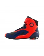 Ghete moto sport/touring ALPINESTARS FASTER-4 MM93 - Rosu fluo/Albastru/Negru | 2510925/3138