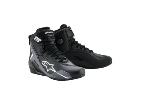 Ghete moto sport-touring Alpinestars Faster-4 Drystar impermeabile - Negru/Gri/Alb | 2540326/1471