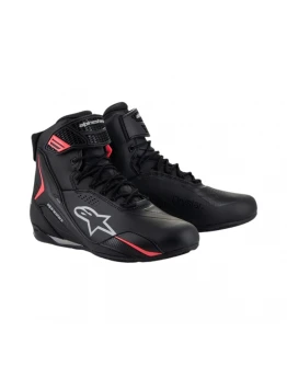 Ghete moto sport-touring femei Alpinestars Stella Faster-4 Drystar - Negru/Gri/Coral fluo