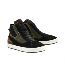 Ghete moto impermeabile ALPINESTARS STATED WP - Verde military/Negru