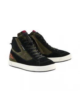 Ghete moto impermeabile ALPINESTARS STATED WP - Verde military/Negru