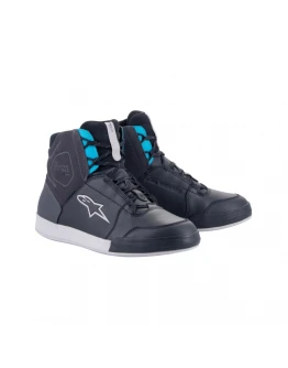 Ghete Femei moto impermeabile ALPINESTARS CHROME - Negru/Alb/Albastru