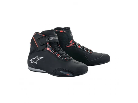 Ghete moto impermeabile ALPINESTARS SEKTOR WP - Negru/Gri/Rosu | 2544519/1118