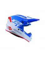 Cască cross-enduro KENNY RACING TRACK FOCUS - Alb/Albastru/Rosu | 261-0303021-28