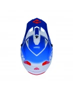 Cască cross-enduro KENNY RACING TRACK FOCUS - Alb/Albastru/Rosu | 261-0303021-28