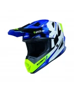 Cască cross-enduro KENNY RACING TRACK SPEED - Albastru/Alb/Galben | 261-0303021-32