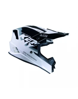 Cască cross-enduro KENNY RACING TRACK FOCUS - Negru/Alb