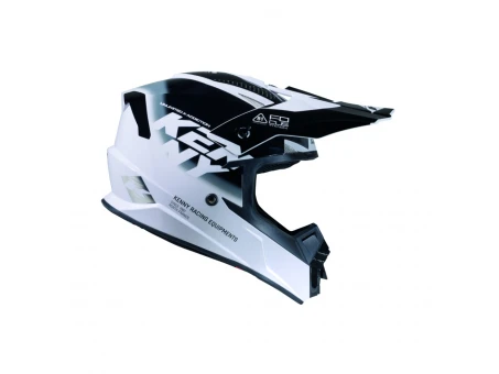 Cască cross-enduro KENNY RACING TRACK FOCUS - Negru/Alb | 261-0303021-33
