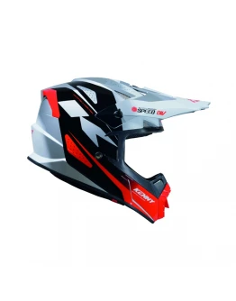 Cască cross-enduro KENNY RACING TRACK SPEED -  Alb/Negru/Rosu