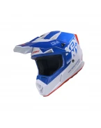 Cască cross-enduro KENNY RACING TRACK FOCUS PATRIOT - Albastru/Alb/Rosu | 261-0304021-28