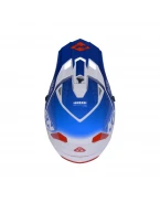 Cască cross-enduro KENNY RACING TRACK FOCUS PATRIOT - Albastru/Alb/Rosu | 261-0304021-28