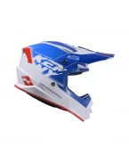 Cască cross-enduro KENNY RACING TRACK FOCUS PATRIOT - Albastru/Alb/Rosu | 261-0304021-28